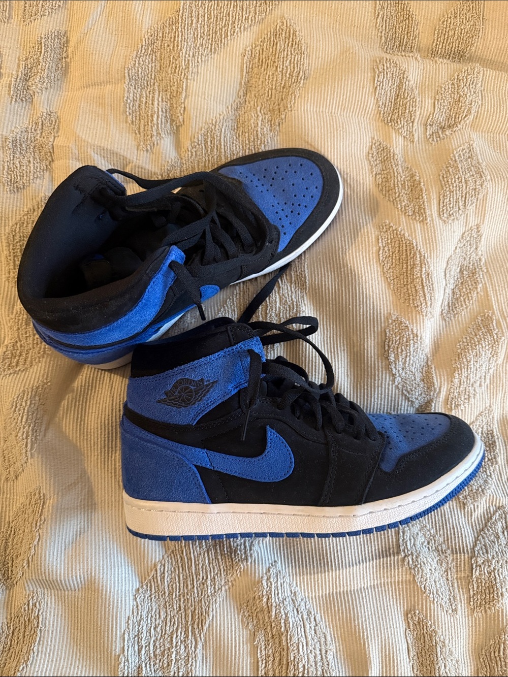 Nike Blue & Black Suede High-Top Sneakers